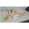 Image 1 : Amber Glass Hobnail Bowl, Swirl Dishes, Goblets, Silver-Plated Dresser Brush, and More
