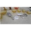 Image 4 : Amber Glass Hobnail Bowl, Swirl Dishes, Goblets, Silver-Plated Dresser Brush, and More