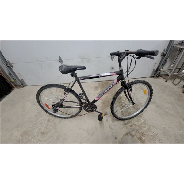 Supercycle Hi-Steel Mountain Bike with Front Suspension and Multi-Speed Gears 26" Chain Off