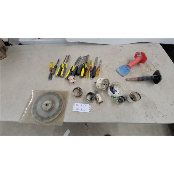 Sabona and Fuller Wood Chisels, Diablo Hole Saws, Freud Carbide Saw Blade, and More