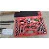 Image 2 : 40 Pce.Tap and Die Set in Red Case with Files, Punches, Chisels, and Hammers