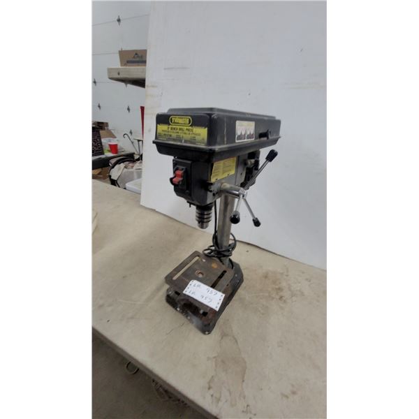 Trademaster 8" Bench Drill Press, Model PR12106, 120V 60Hz