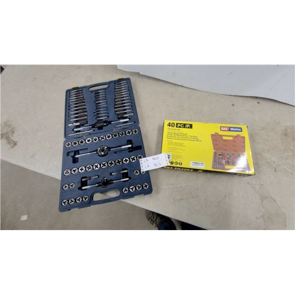 40-Piece SAE and Metric Tap and Die Set in Blue Plastic Storage Case 2x Sets