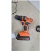Image 2 : Black+Decker 20V Max Cordless Drill/Driver, Work Light, Two 1.5Ah Batteries, and Charger Charged