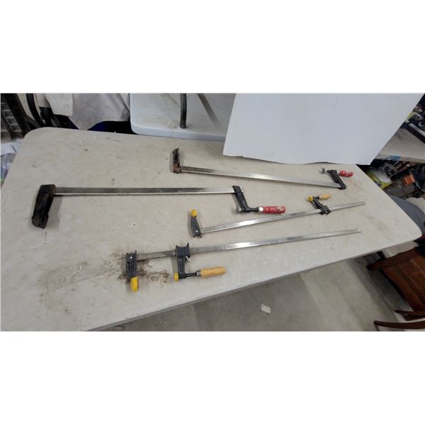 Jorgensen Steel Bar Clamps and F-Clamps, Sizes24"&36", Set of 4