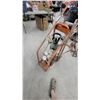 Image 6 : Oxy-Acetylene Welding and Cutting Torch Rig on Portable Wheeled Cart with Regulators and Hoses