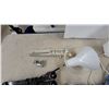 Image 3 : Black Scissor-Arm Desk Lamp, White Clamp Lamp, Blue Extension Cord with Work Light, and More