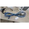 Image 4 : Black Scissor-Arm Desk Lamp, White Clamp Lamp, Blue Extension Cord with Work Light, and More