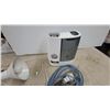 Image 5 : Black Scissor-Arm Desk Lamp, White Clamp Lamp, Blue Extension Cord with Work Light, and More