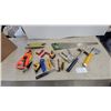 Image 1 : Trumark 30M Fiberglass Measuring Tape, Estwing Hammer, Irwin Chalk Line, Hand Saw, and More