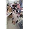 Image 3 : Steel Hand Truck with Pneumatic Tires and White Two-Step Folding Stool