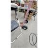 Image 4 : Steel Hand Truck with Pneumatic Tires and White Two-Step Folding Stool