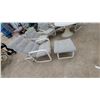 Image 4 : Outdoor Patio Furniture Set with Round Table 27" hgtx48" Diameter, Five Armchairs, Ottoman