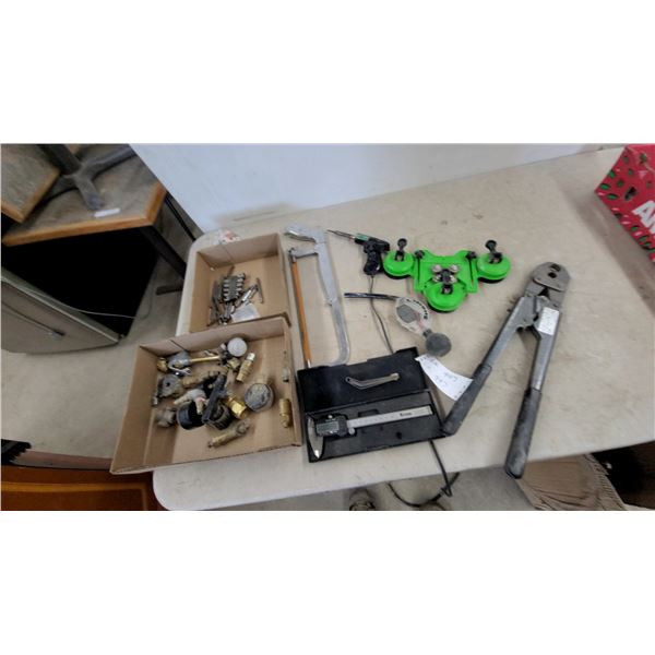 PEX Crimping Tool, Digital Caliper, Suction Clamps, Screwdriver Bits, and More