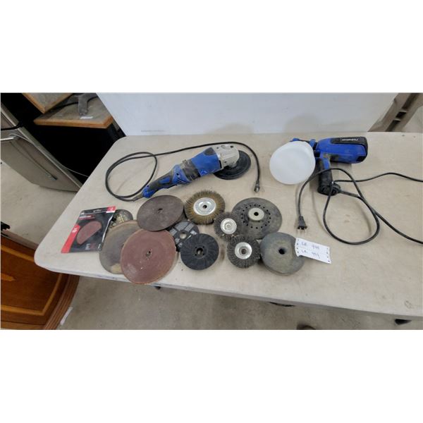 Angle Grinder with Sanding Discs, Wire Wheels, Maxtool Electric Paint Sprayer, and More
