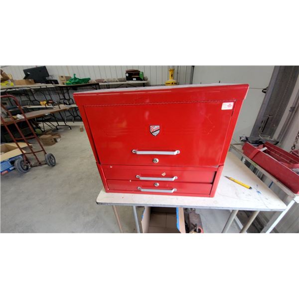 Beach Tool Chests Limited Red Metal Two-Piece Mechanic's Toolbox with Drawers