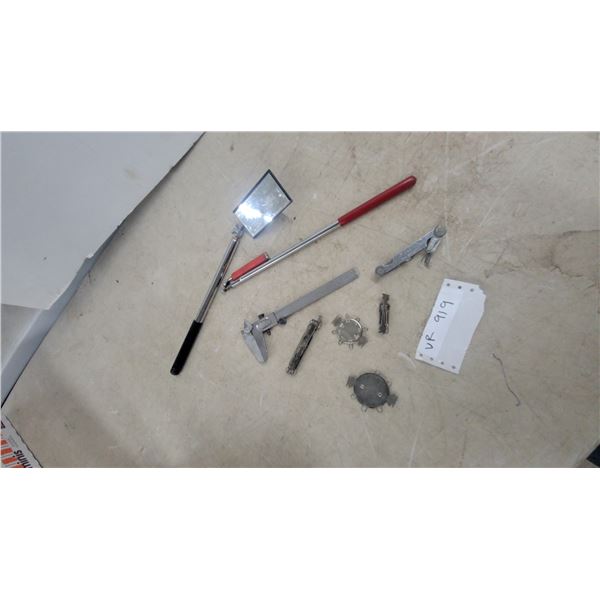Telescoping Inspection Mirrors, Slide Caliper, Feeler Gauges, Spark Plug Gap Gauges, and More