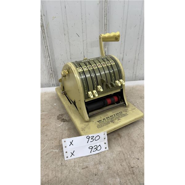Paymaster Model 8000B Manual Check Writer and Protector with Two-Color Ink Ribbon