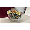 Image 10 : Capodimonte Style Italian Porcelain Floral Centerpiece in Footed Planter
