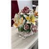 Image 11 : Capodimonte Style Italian Porcelain Floral Centerpiece in Footed Planter