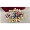 Image 7 : Capodimonte Style Italian Porcelain Floral Centerpiece in Footed Planter