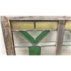 Image 5 : Stained Glass Window Panel in Oak Frame, 19 x 20"