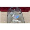 Image 3 : Mason's Patent Nov. 30th 1858 Blue Glass Star Canning Jar with Seashells, 18" Tall