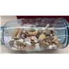 Image 5 : Mason's Patent Nov. 30th 1858 Blue Glass Star Canning Jar with Seashells, 18" Tall