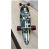 Image 1 : Punk'd Speed Cruiser Longboard Skateboard with Crowned Lion Graphic and 70mm 78a Wheels