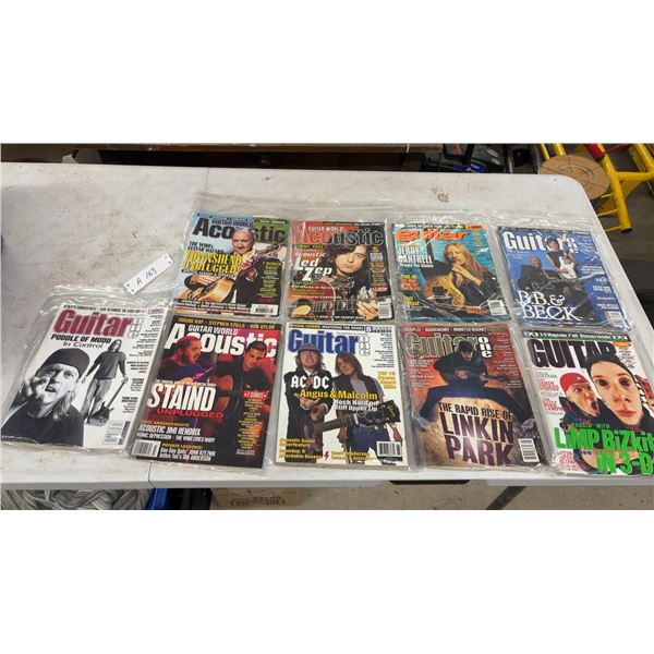 9 Guitar World Acoustic, Guitar One, and Guitar Magazines 1990s-2000s