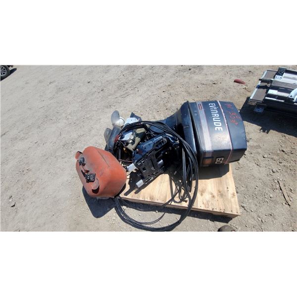 Evinrude 60 Horsepower VRO Outboard Motor with Fuel Tank, Propeller, Used Last Summer Working Cond.