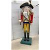 Image 1 : Large Decorative Wooden Nutcracker Soldier Figure with Tricorn Hat and Sword, 42" Tall