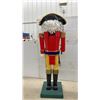 Image 3 : Large Decorative Wooden Nutcracker Soldier Figure with Tricorn Hat and Sword, 42" Tall
