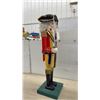Image 4 : Large Decorative Wooden Nutcracker Soldier Figure with Tricorn Hat and Sword, 42" Tall