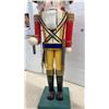 Image 7 : Large Decorative Wooden Nutcracker Soldier Figure with Tricorn Hat and Sword, 42" Tall