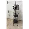 Image 2 : Three-Tier Swinging Metal Wire Basket Display Stand with Bronze Finish, 49 x 17 x 11"