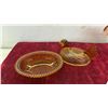 Image 3 : Three Art Glass Carnival Glass Hen on Nest Covered Dishes and Rooster