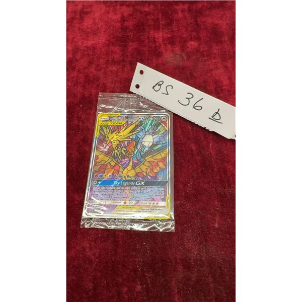 This Is a Pokémon Trading Card Game (TCG) Card, Specifically the Moltres & Zapdos & Articuno-GX