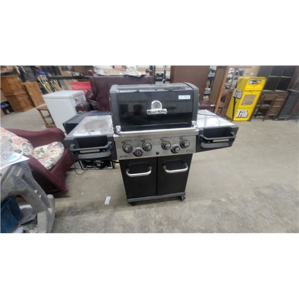 Broil King Regal Series Four-Burner Gas Grill with Side Burner and Cabinet Base