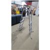 Image 1 : Above-Ground Swimming Pool Ladder with Dual-Sided Steps and Curved Handrails, Gray