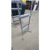 Image 3 : Above-Ground Swimming Pool Ladder with Dual-Sided Steps and Curved Handrails, Gray