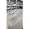 Image 5 : Above-Ground Swimming Pool Ladder with Dual-Sided Steps and Curved Handrails, Gray