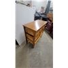 Image 2 : Wooden Storage Cabinet with Six Wicker Basket Drawers, Medium Brown Finish 33 x 32 x 16"