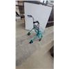 Image 5 : SoomsTeal Four-Wheel Rollator Walker with Padded Seat, Handbrakes, and Wire Basket