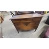 Image 7 : Vintage Wooden Dresser with Attached Mirror, Four Drawers, and Turned Legs 70 x 42 x 19"