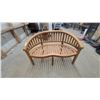 Image 1 : Jati and Kebon Curved Garden Bench 48" Wide