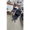 Image 1 : Black Faux Leather Executive Office Chair and Obusforme OB-920 Heated Back Support