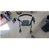 Image 4 : Four-Wheel guardianWalker with Padded Seat and Curved Backrest, Black Frame