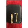 Image 2 : 18K Gold-Plated 5.0mm Emerald-Cut Simulated Diamond Cubic Zirconia Tassel Earrings, 1 1/4" Long