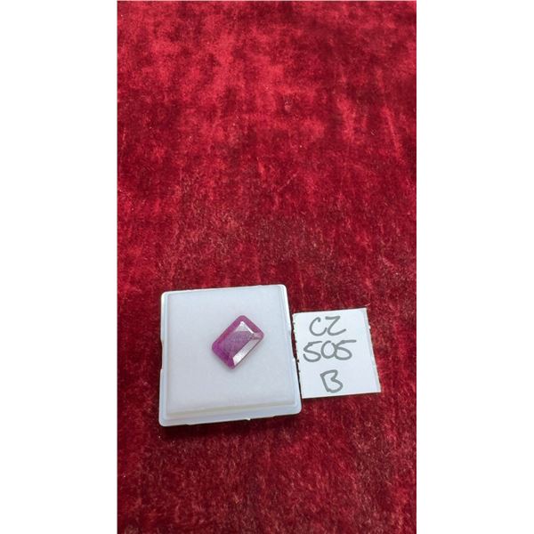 10.5-Carat Natural Untreated Ruby Gemstone, Emerald Cut, 9.8mm X 14.2mm, in Display Box